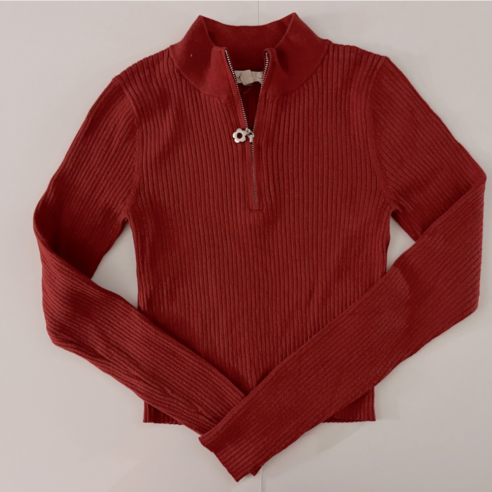 PacSun Cropped Sweater Quater Zip